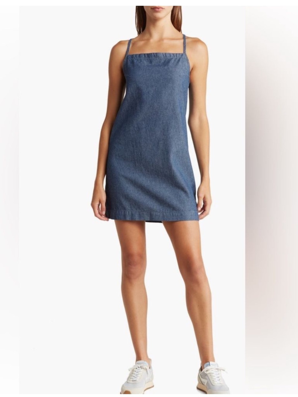 Rag & Bone Denim Tie Dress Rinse Blue Chambray L - Picture 2 of 13